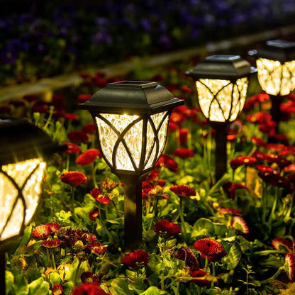 faros solares para jardín 44 Cm LUZ AMARILLA