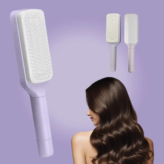 Cepillo para el Cabello Retráctil y Auto Limpiante