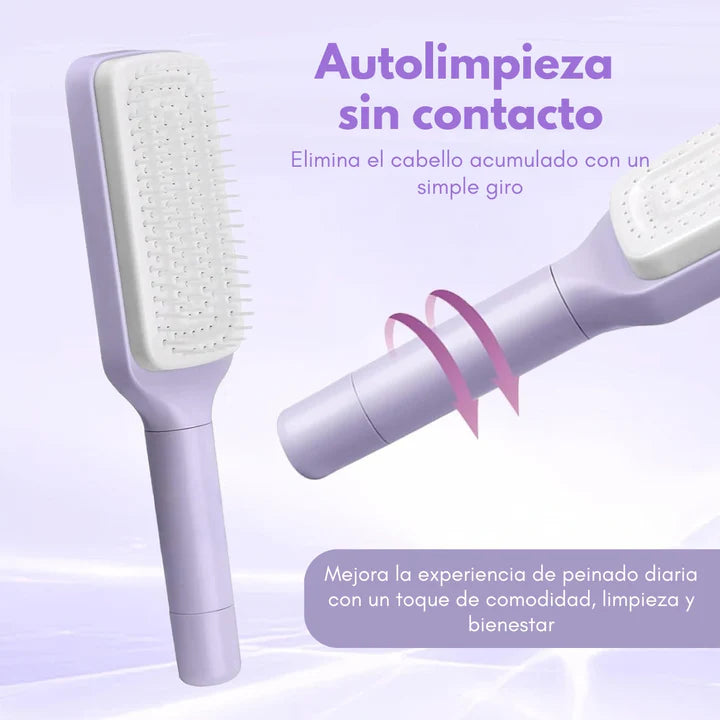Cepillo para el Cabello Retráctil y Auto Limpiante