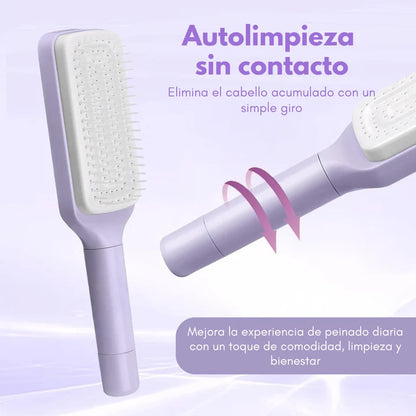 Cepillo para el Cabello Retráctil y Auto Limpiante
