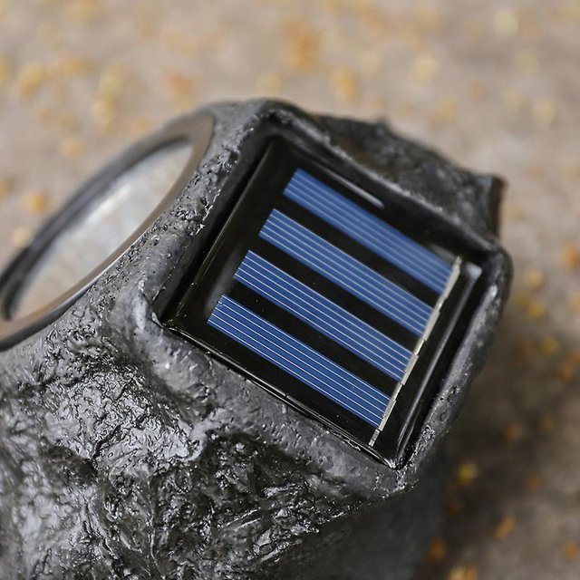 Luz Solar Con Forma de Roca Luz Amarilla