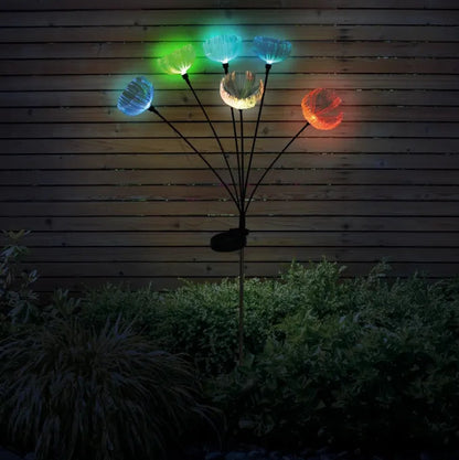 Estaca Solar Flor Medusa RGB 75 Cm