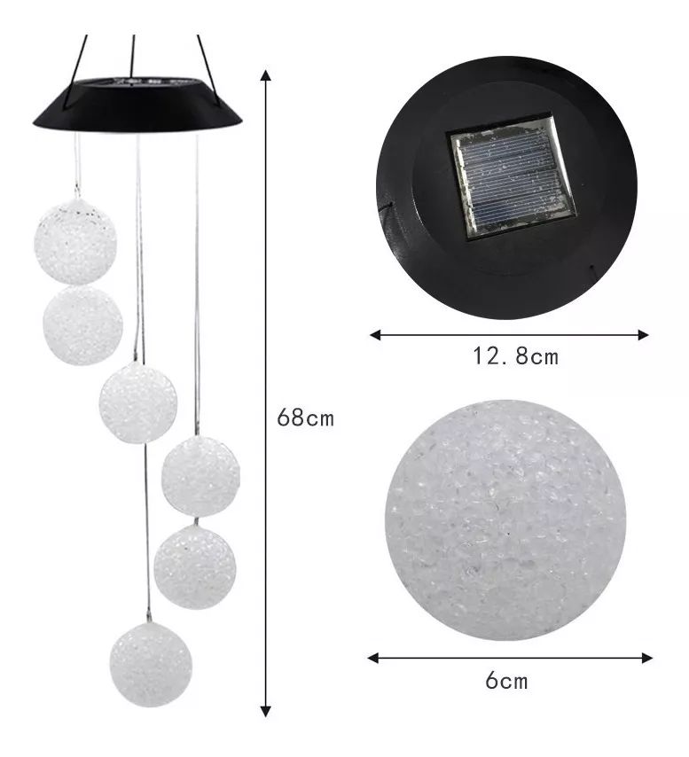 Colgante Solar Esferas Coloridas