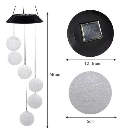 Colgante Solar Esferas Coloridas