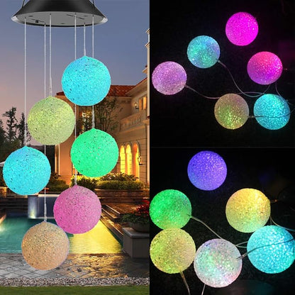 Colgante Solar Esferas Coloridas