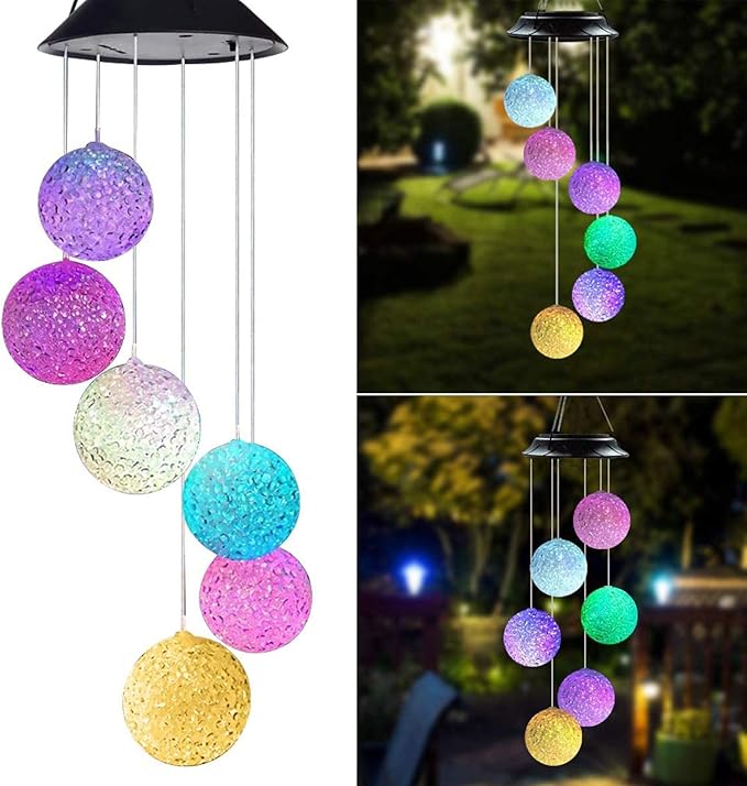 Colgante Solar Esferas Coloridas