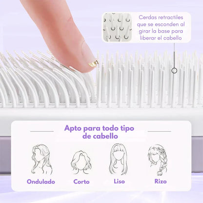 Cepillo para el Cabello Retráctil y Auto Limpiante