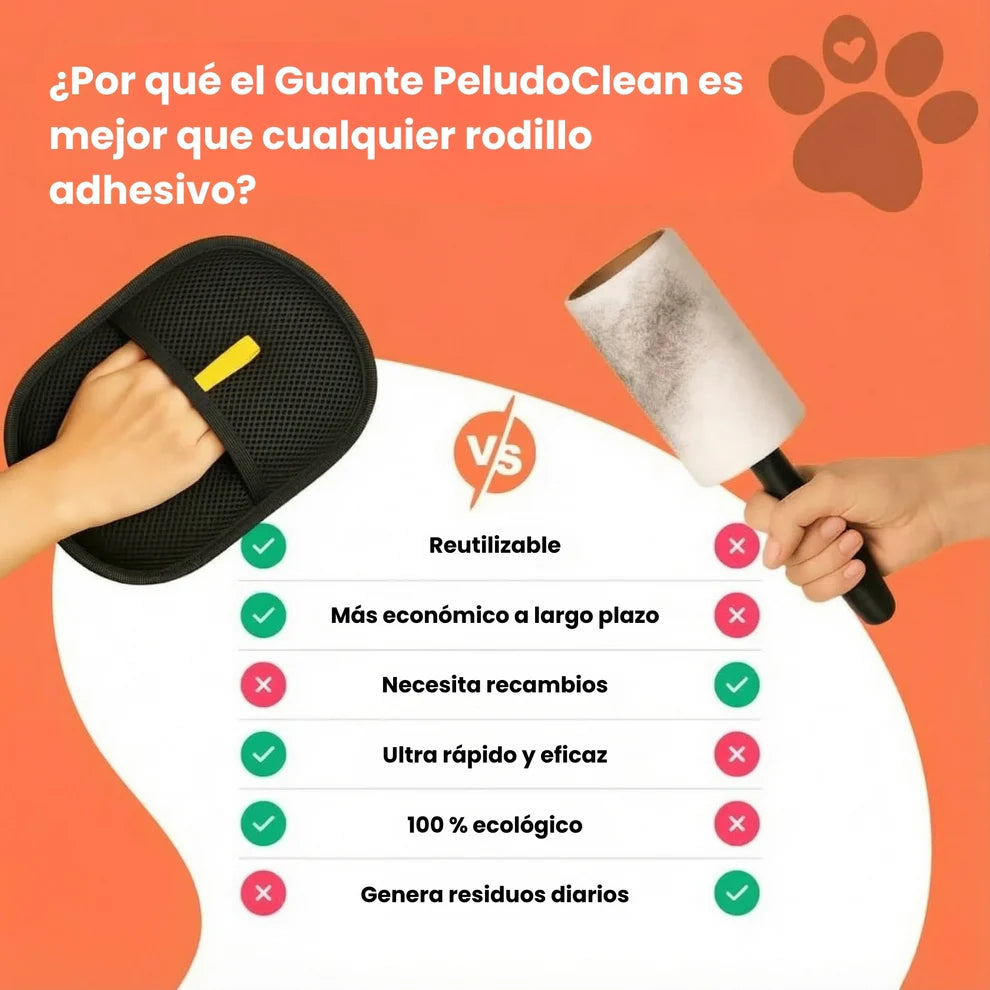 Guante removedor de pelo de mascotas