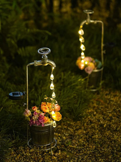 Luces de Grifo Riego Solar (no incluye flores)