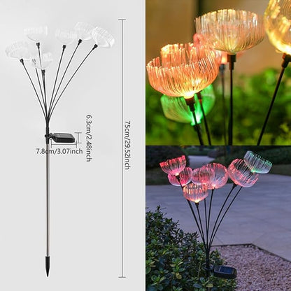 Estaca Solar Flor Medusa RGB 75 Cm