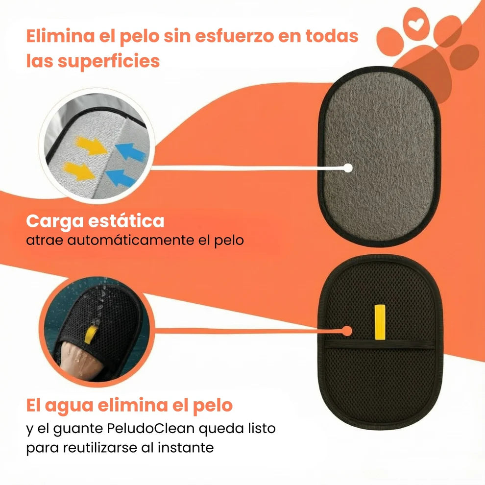 Guante removedor de pelo de mascotas