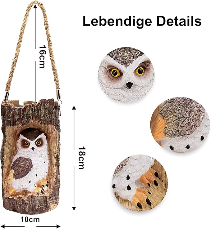 Colgante Buho Solar 35 Cm