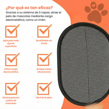 Guante removedor de pelo de mascotas
