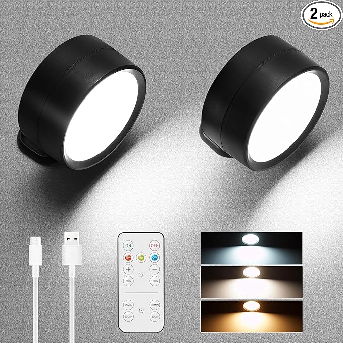 Aplique LED Portátil Magnético 3 Colores