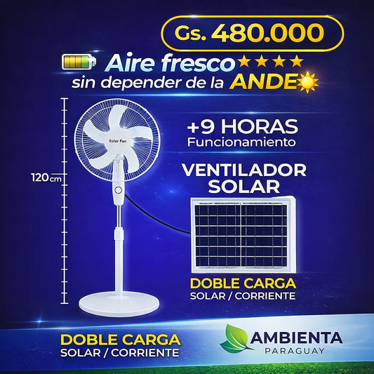 Ventilador Recargable Solar