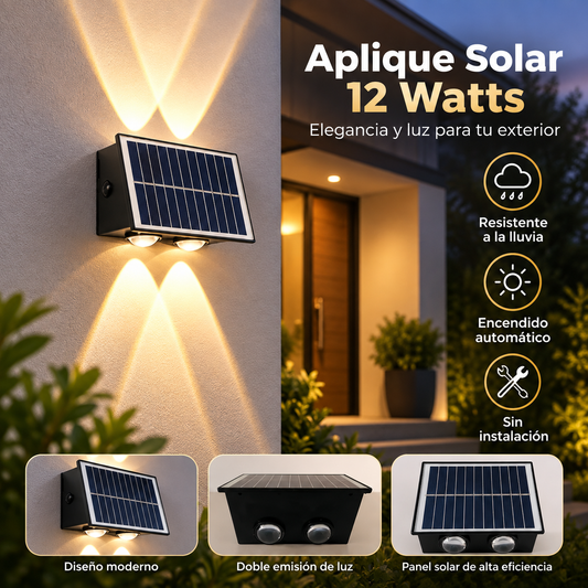 Aplique Solar 12 Watts