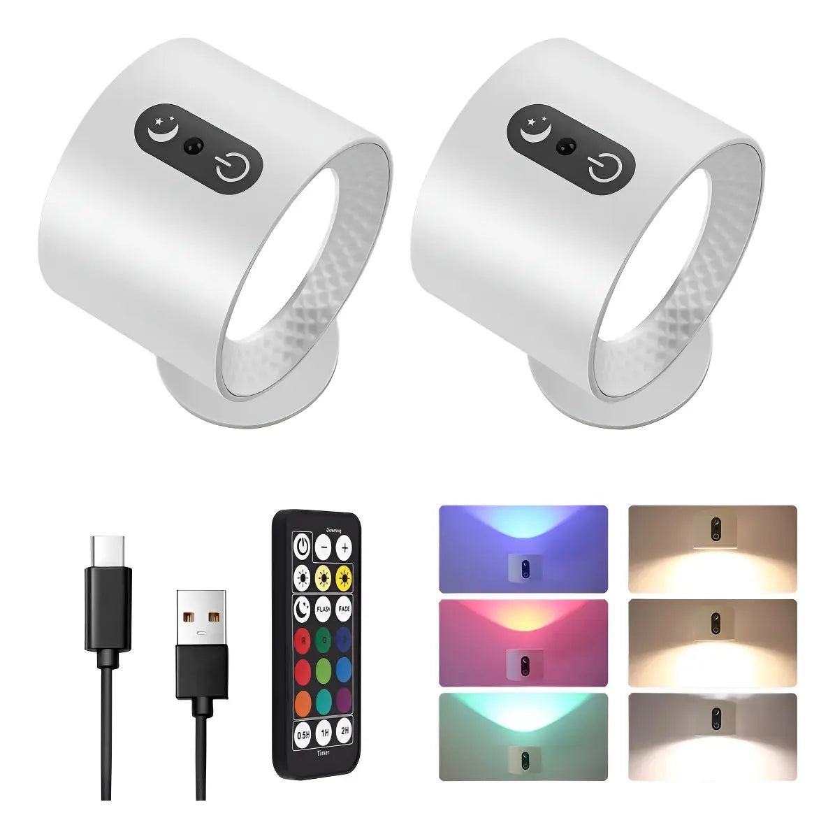 Lampara Bidireccional RGB Recargable
