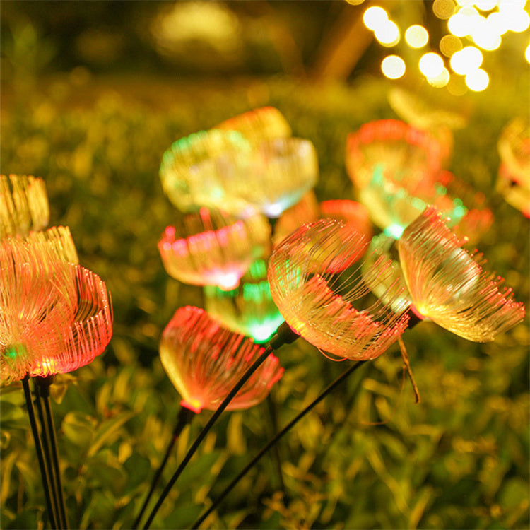 Estaca Solar Flor Medusa RGB 75 Cm