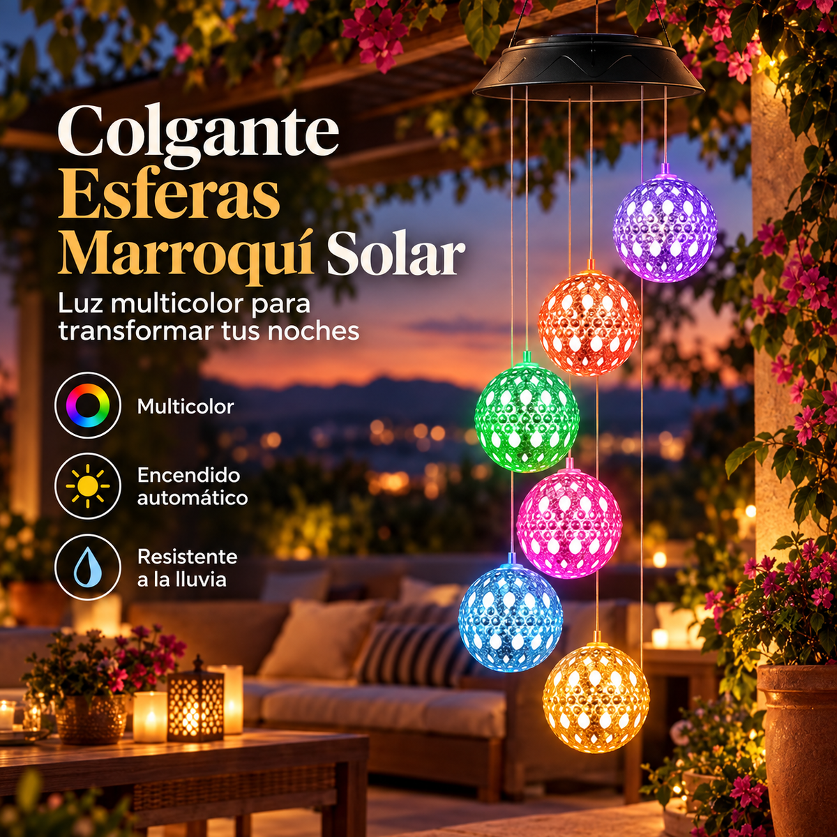 Colgante Esferas Marroqui Solar