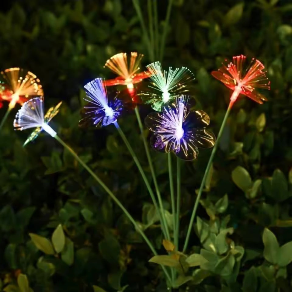 Estaca Solar Flor Fibrar RGB 73 cm