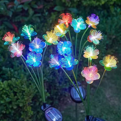 Estaca Solar Flor Fibrar RGB 73 cm