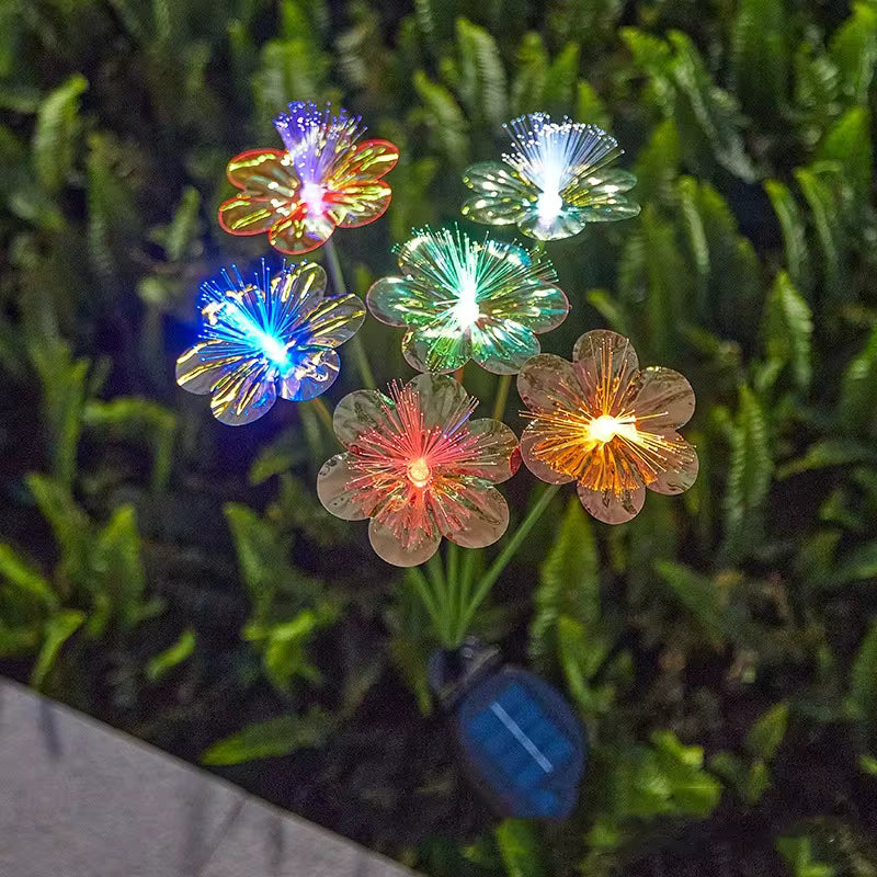 Estaca Solar Flor Fibrar RGB 73 cm