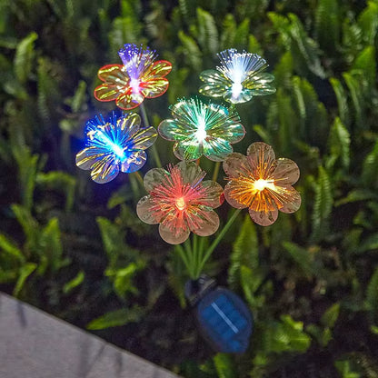 Estaca Solar Flor Fibrar RGB 73 cm
