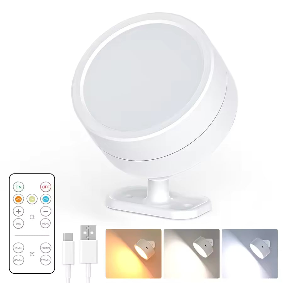 Aplique LED Portátil Magnético 3 Colores