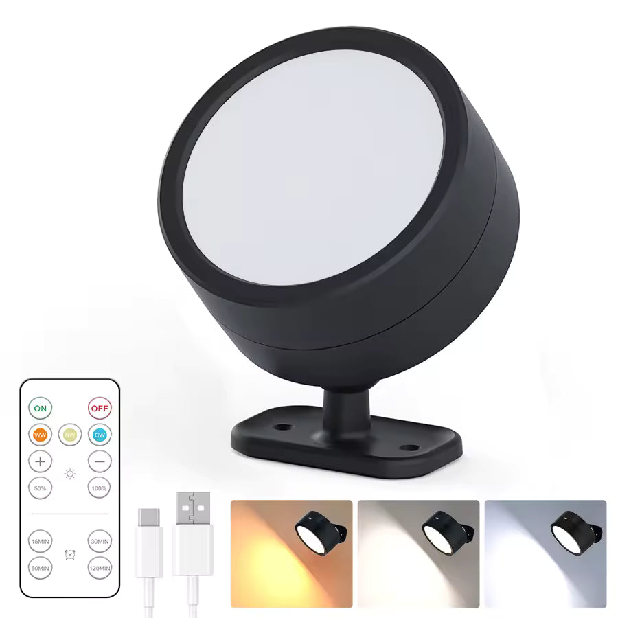 Aplique LED Portátil Magnético 3 Colores