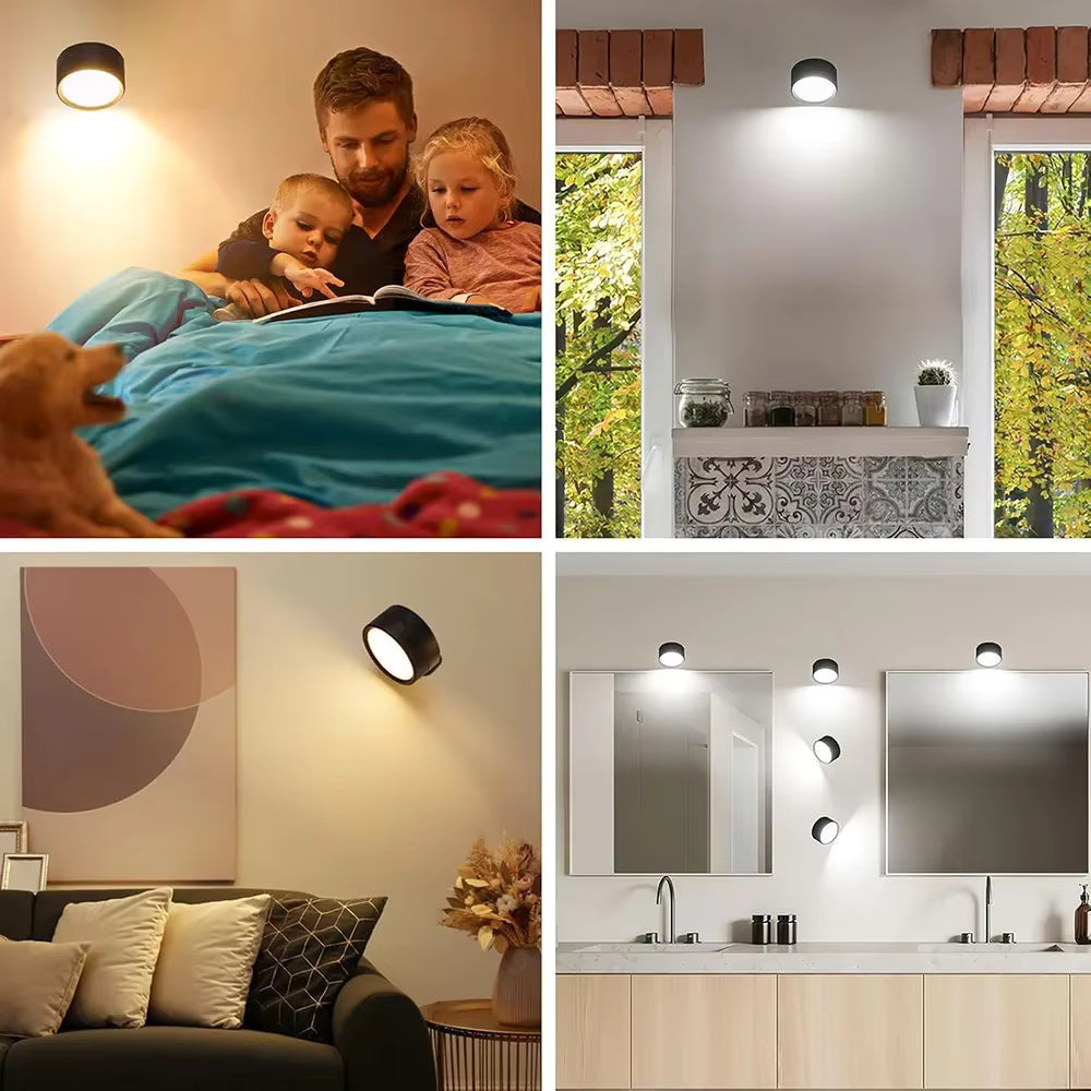 Aplique LED Portátil Magnético 3 Colores