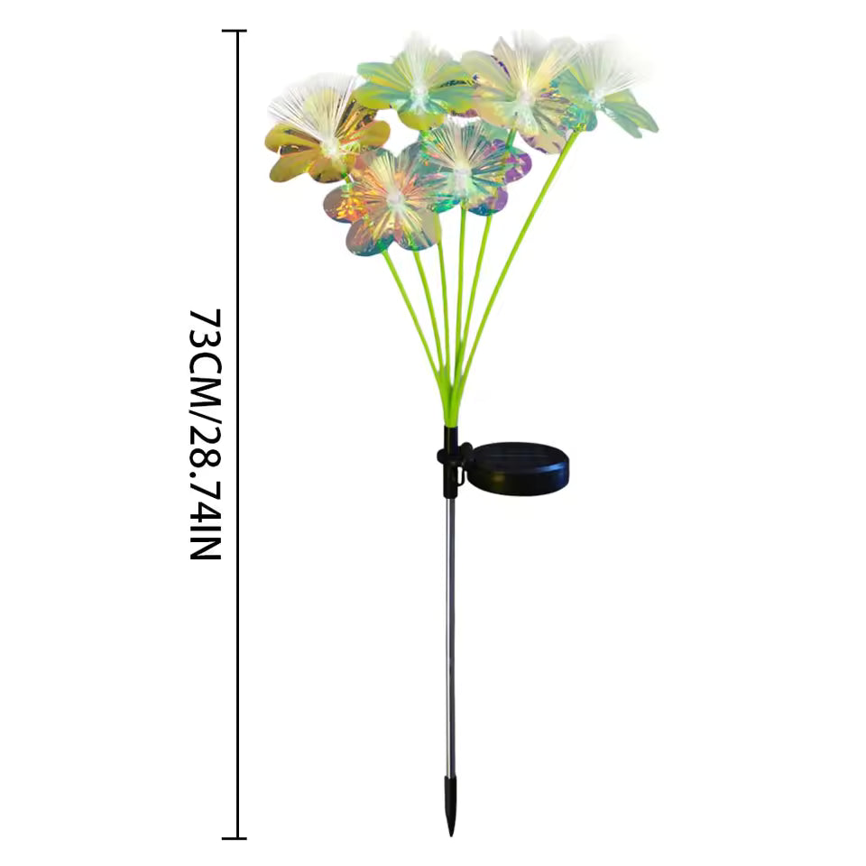 Estaca Solar Flor Fibrar RGB 73 cm