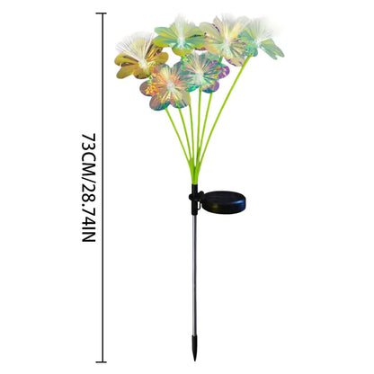 Estaca Solar Flor Fibrar RGB 73 cm