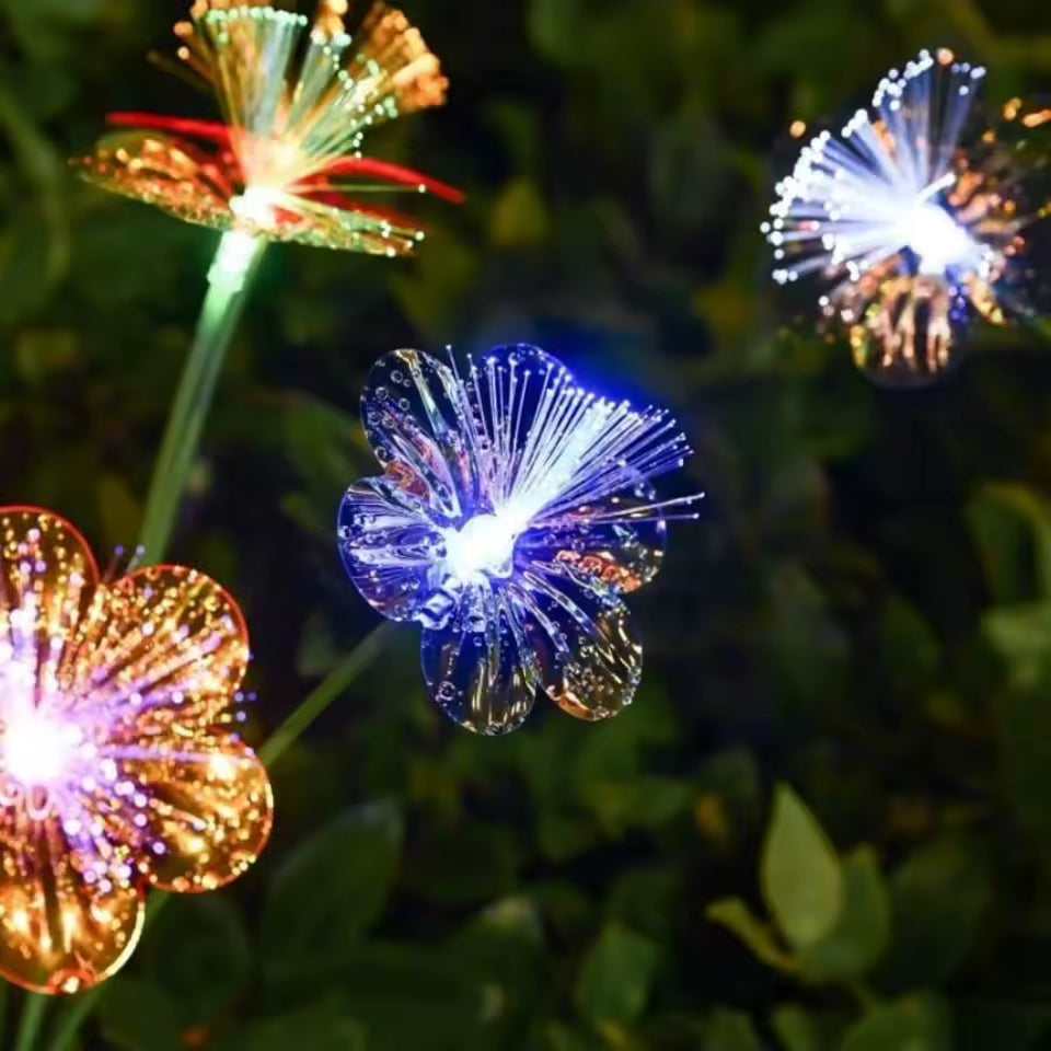 Estaca Solar Flor Fibrar RGB 73 cm