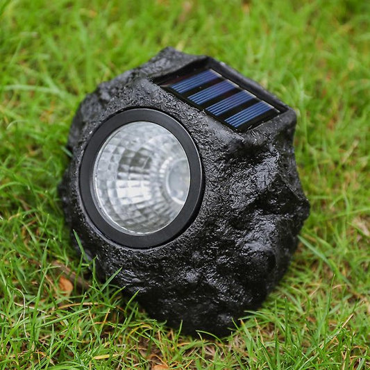 Luz Solar Con Forma de Roca Luz Amarilla