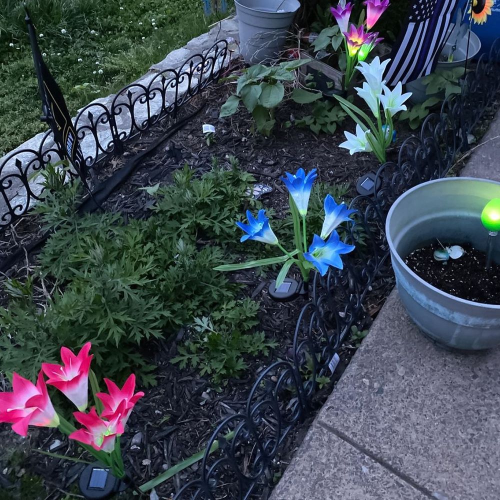 Estaca Flor Solar ( 3 flores, 1 estaca )