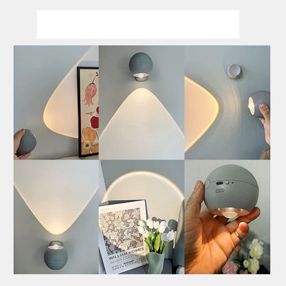 Lampara Esfera Margnetica Recargable Luz Amarilla