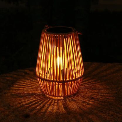 Lámpara Colgante Solar Bali de Mimbre Decorativo 31 Cm