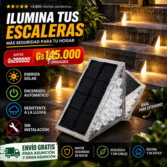 Luz de Escalera para Exteriores Solar
